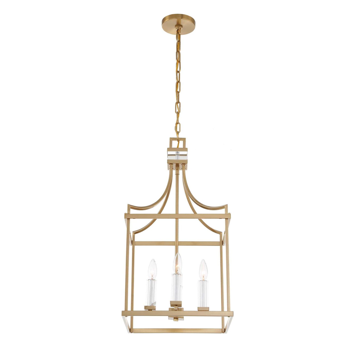Montreal - 4 Light Brass Lantern Pendant - Gold
