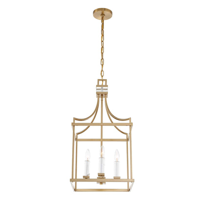 Montreal - 4 Light Brass Lantern Pendant - Gold