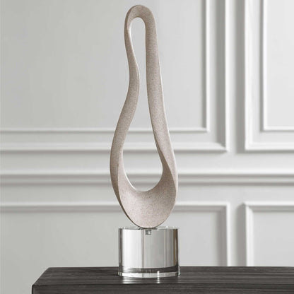 Oval Harmony - Sculpture - Gray