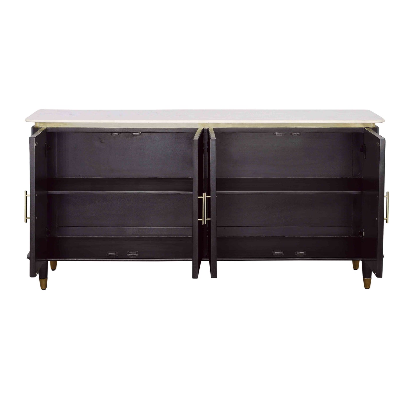 Carlyle - Four Door Credenza - Black / Gold