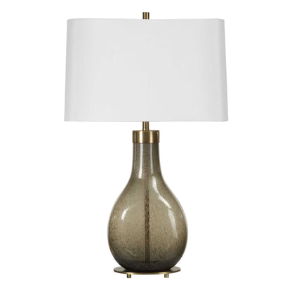 Shyla - Dark Glass Table Lamp - White