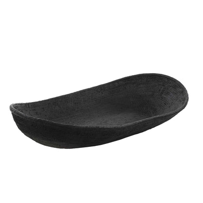 Ember - Weave Indoor-Outdoor Oblong Bowl - Black