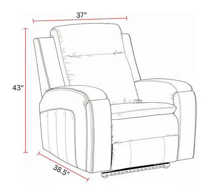 Armstrong - Power Recliner With Heat, Massage And Auto-Glide