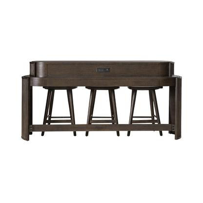City View - 4 Piece Table Set (Console Bar Table & 3 Console Stools) - Coffee Bean