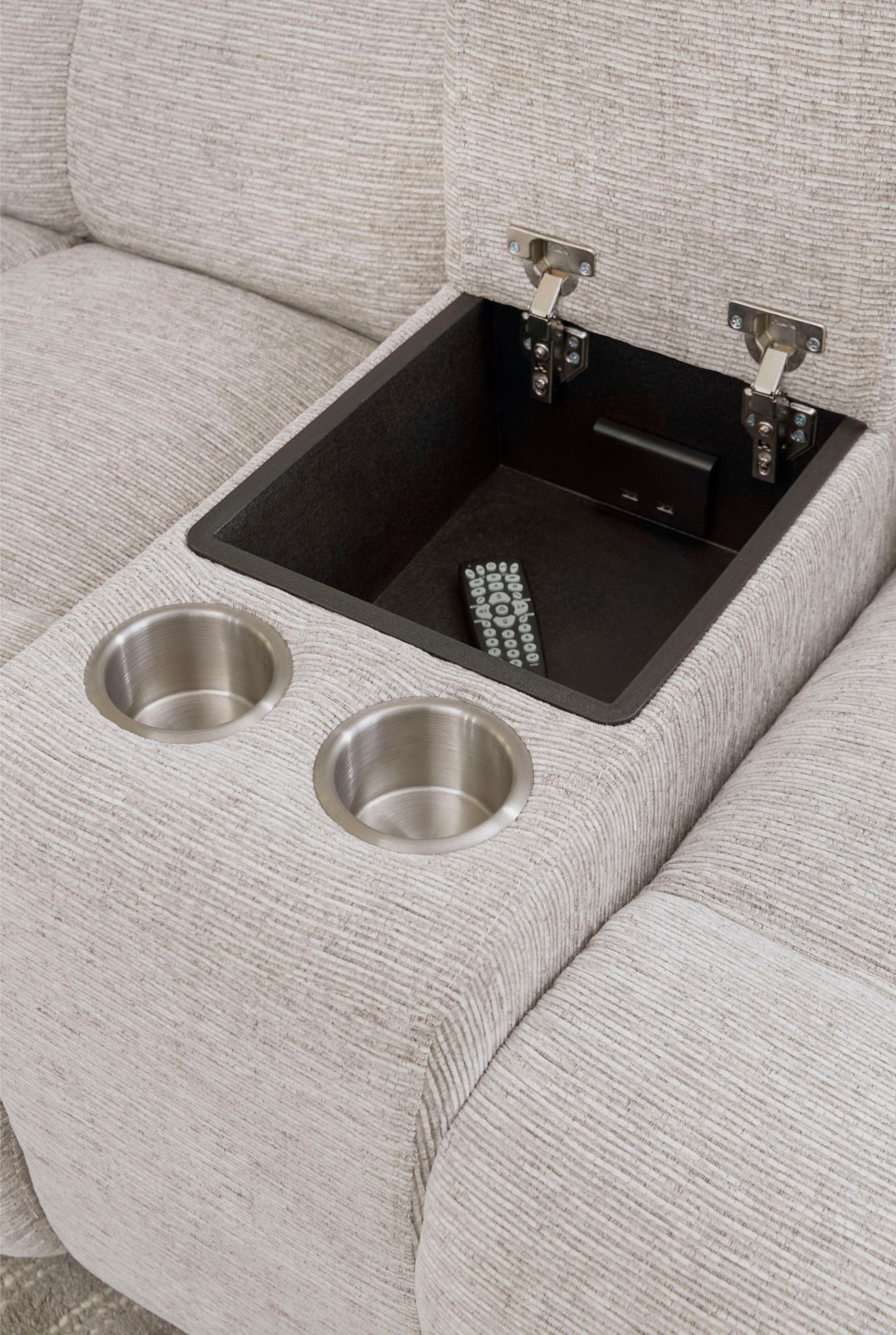 Buster - Manual Reclining Console Loveseat - Opal Taupe