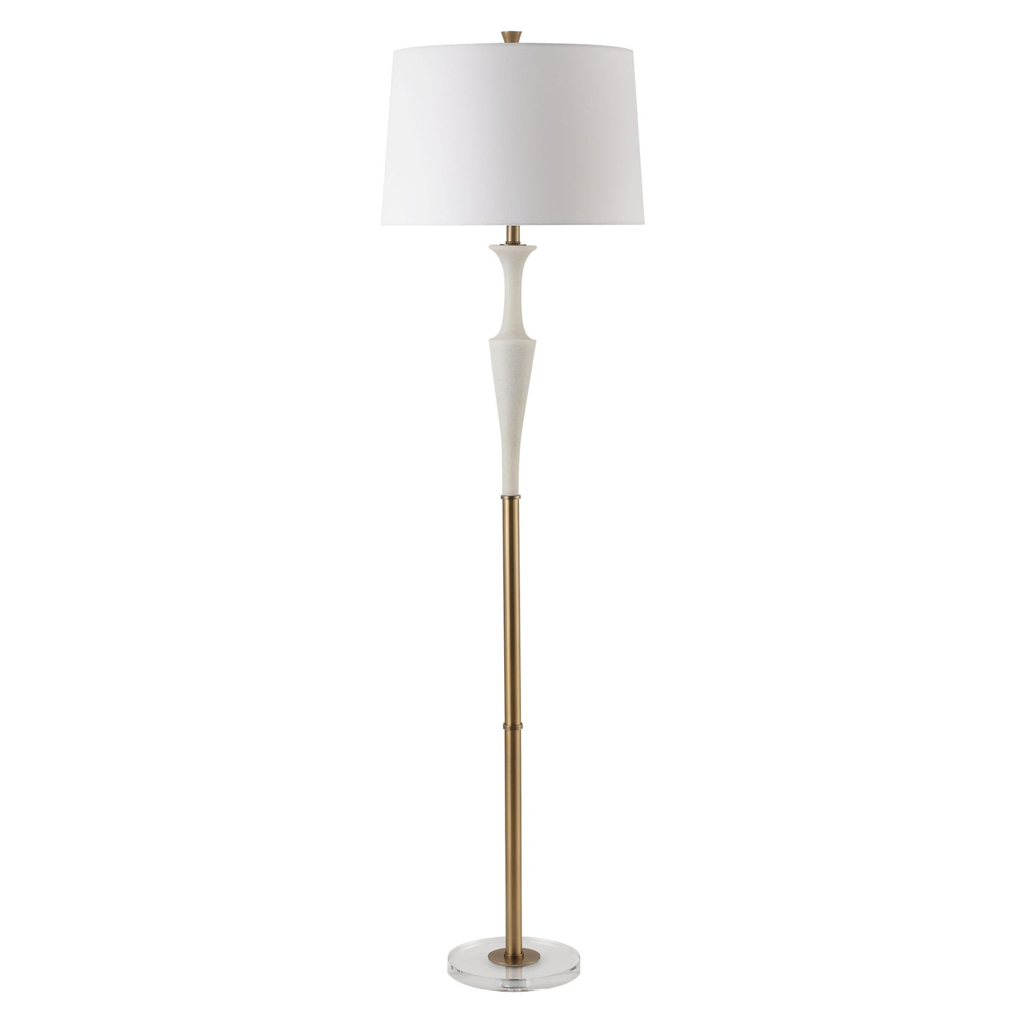 Colette - White Stone Floor Lamp