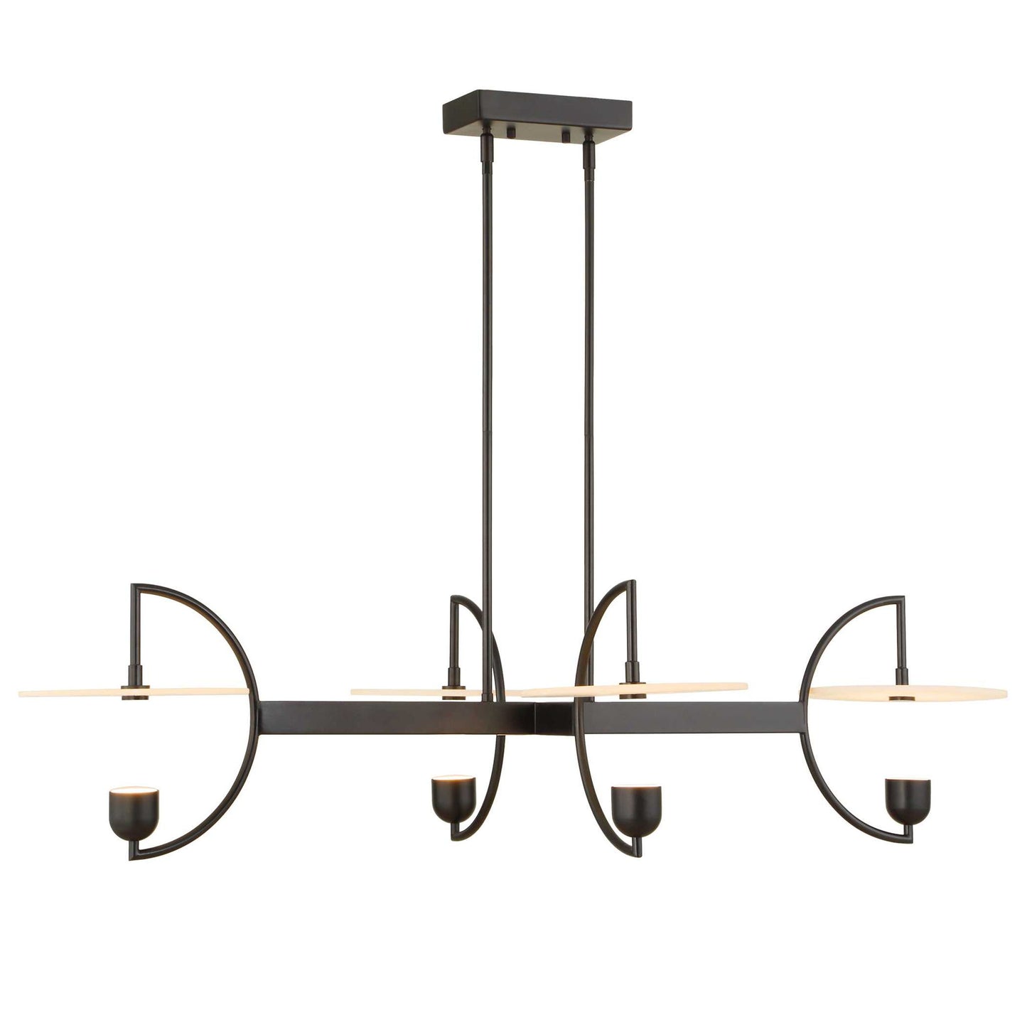 Kyoto - 4 Light Linear LED Chandelier - Black