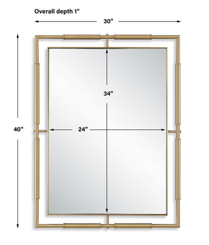 It's All Connected - Rectangle Brass Mirror