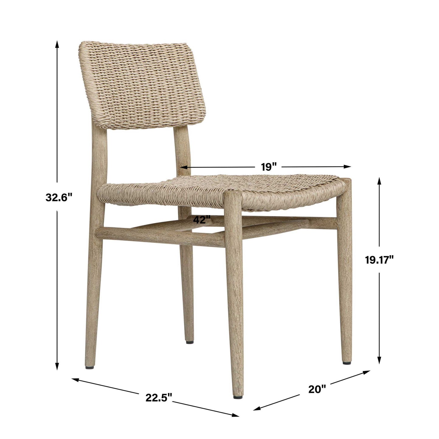 Kailua - Outdoor Wicker Dining Chair - Gray