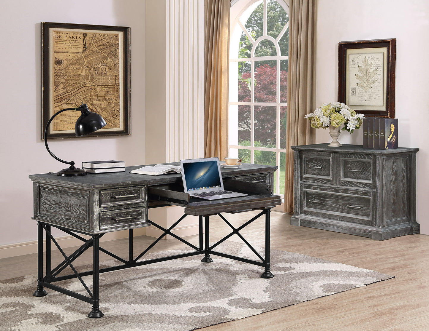 Gramercy Park - Lateral File - Vintage Burnished Smoke