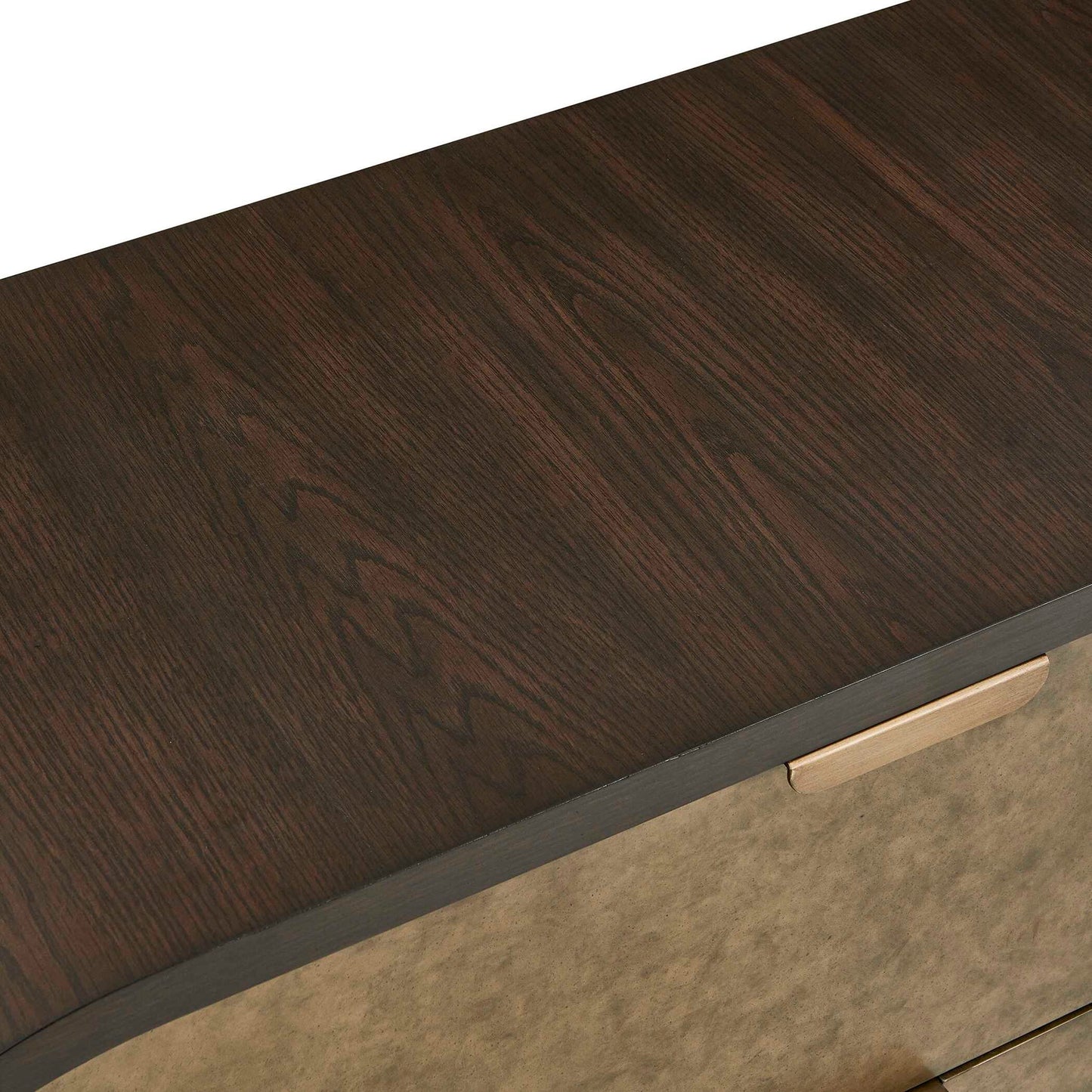 Byrams - 3 Drawer Oak Chest - Brown / Gold / Woodtone