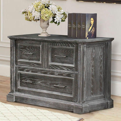 Gramercy Park - Writing Desk With Lateral File - Vintage Burnished Smoke