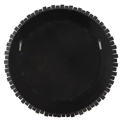 Circle Of Piers - Round Mirror - Black