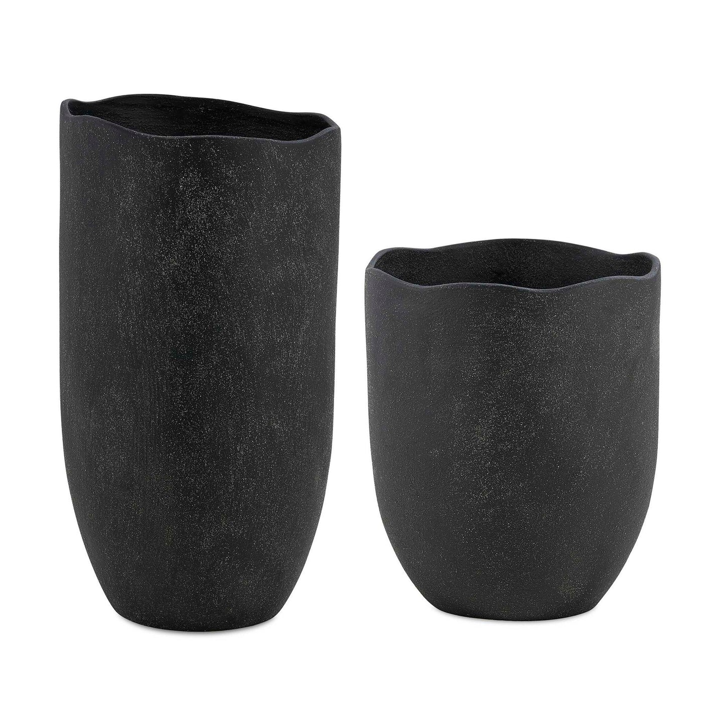 Komorebi - Indoor-Outdoor Vases (Set of 2) - Black