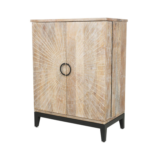 Carson - 36" Bar Cabinet - Biscuit Blonde