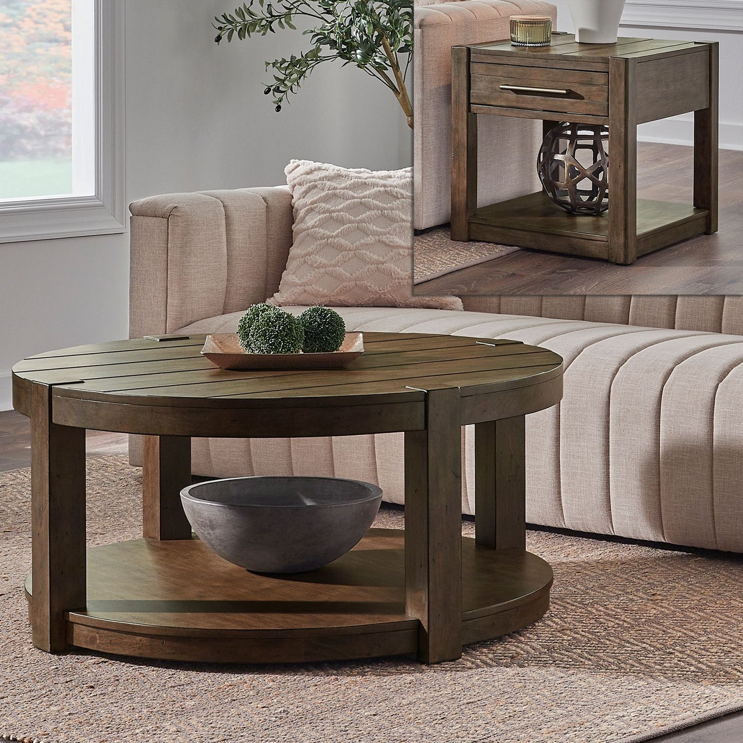 Broadmore - Optional 3 Piece Set - Cobblestone Brown