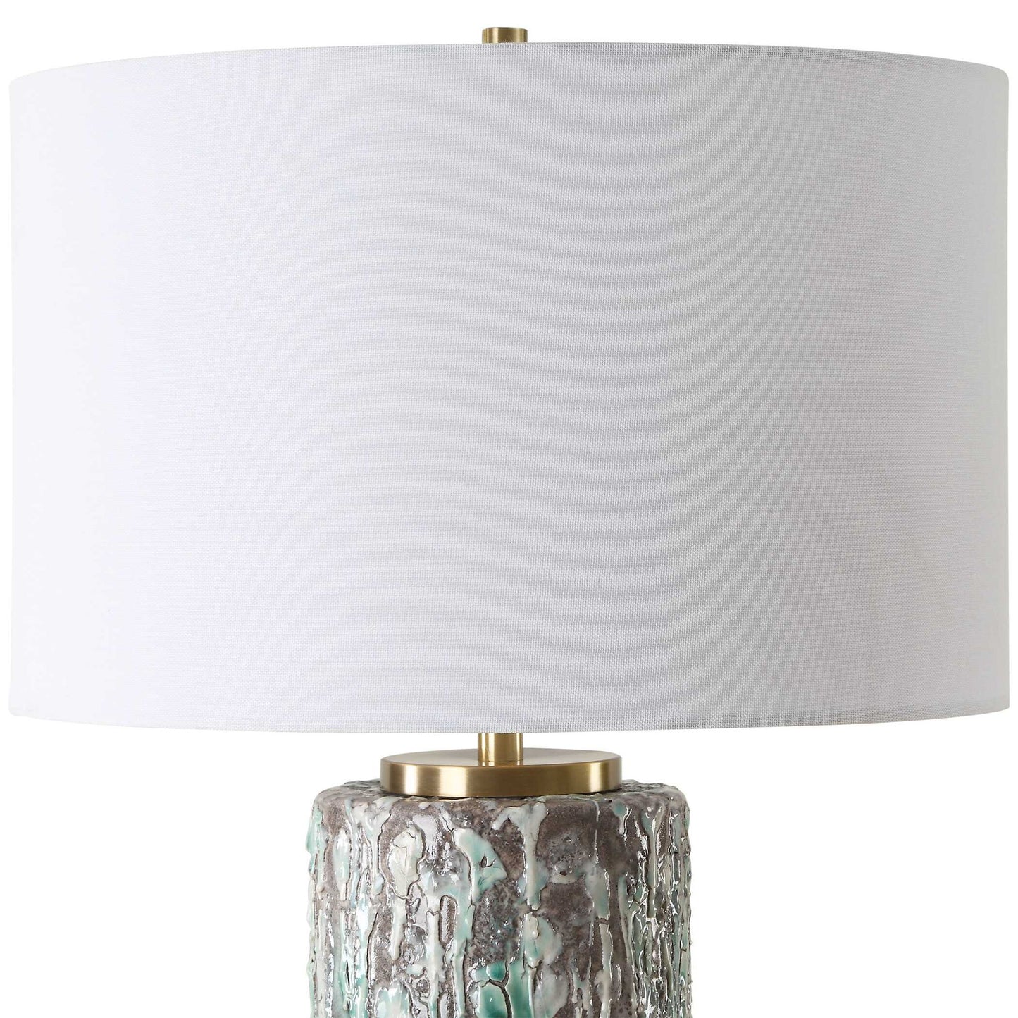 Meltdown - Ivory Teal Table Lamp