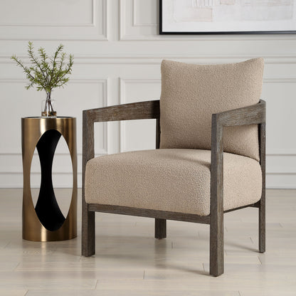 Sienna - Sand Fabric Accent Chair