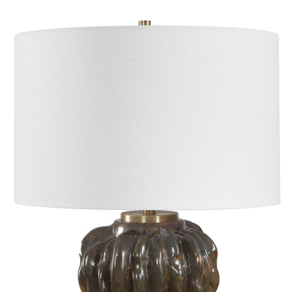 Jaudon - Stacked Table Lamp - Black / Bronze / Brown