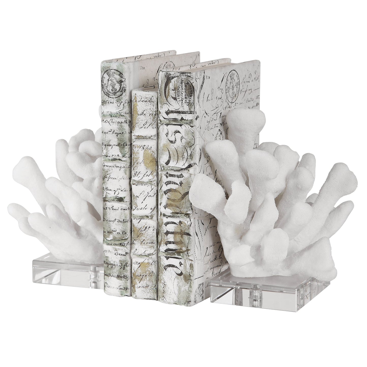 Charbel - Bookends (Set of 2) - White