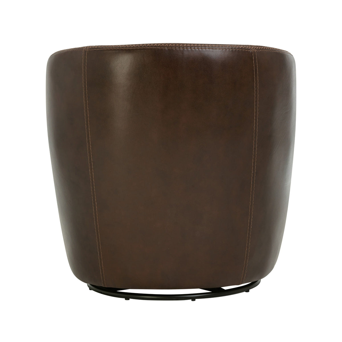 Barolo - 100% Italian Leather Swivel Club Chair (Set of 2)