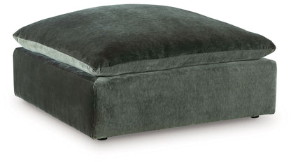 Carriage View - Oversized Accent Ottoman - Jade