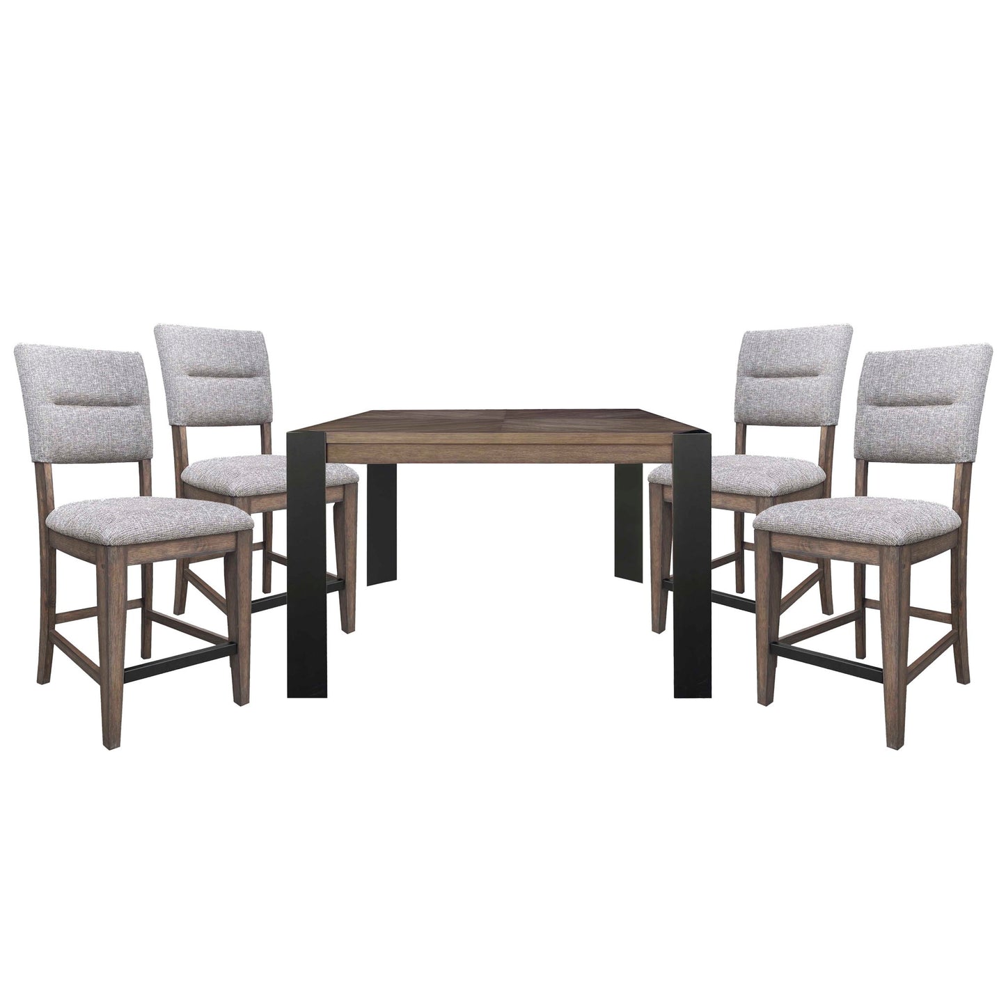 Cedar Fork - Square Counter Height Dining Table - Smoked Arabica