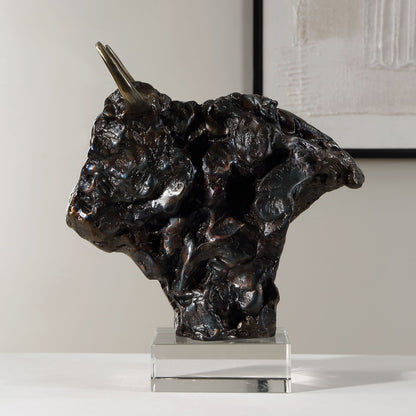 Bison - Bust Bronze Sculpture