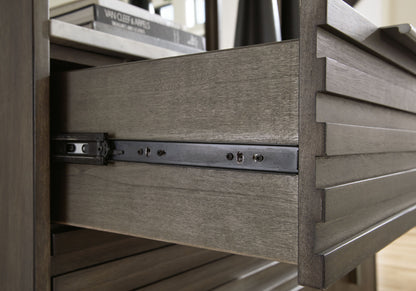 Arkenton - Grayish Brown / White - Five Drawer Chest