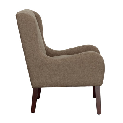 Accent Chair - Warm Latte / Chestnut Brown