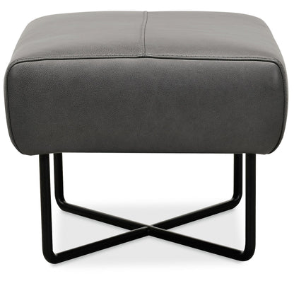 Efron - Ottoman With Black Metal Base