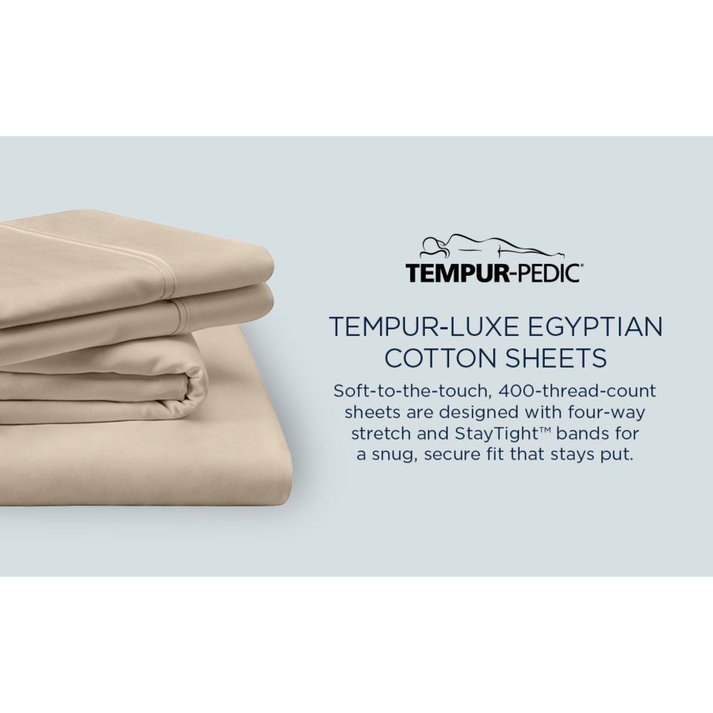Linens - Tempur Luxe Egyptian Cotton Sheet Set - Cool Gray