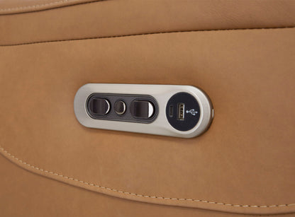 Austin - Power Reclining Loveseat P2 - Caramel Cream