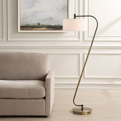 Irwin - Floor Lamp - Curved Brass