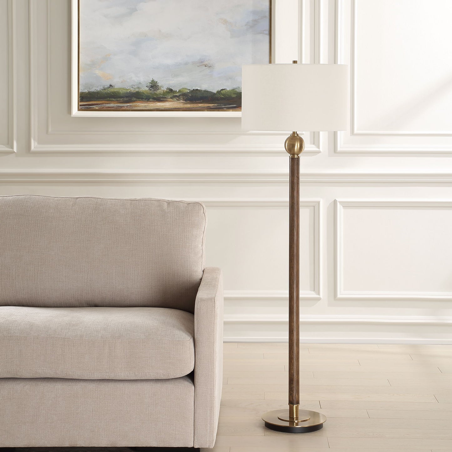 Keros - Floor Lamp - Dark Oak