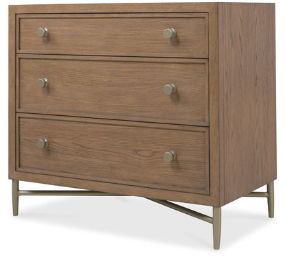 Sonnet - Three-Drawer Nightstand - Dark Gray