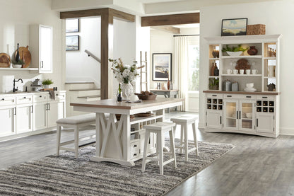 Americana Modern Dining - Island Counter-Height Extendable Dining Table - Cotton