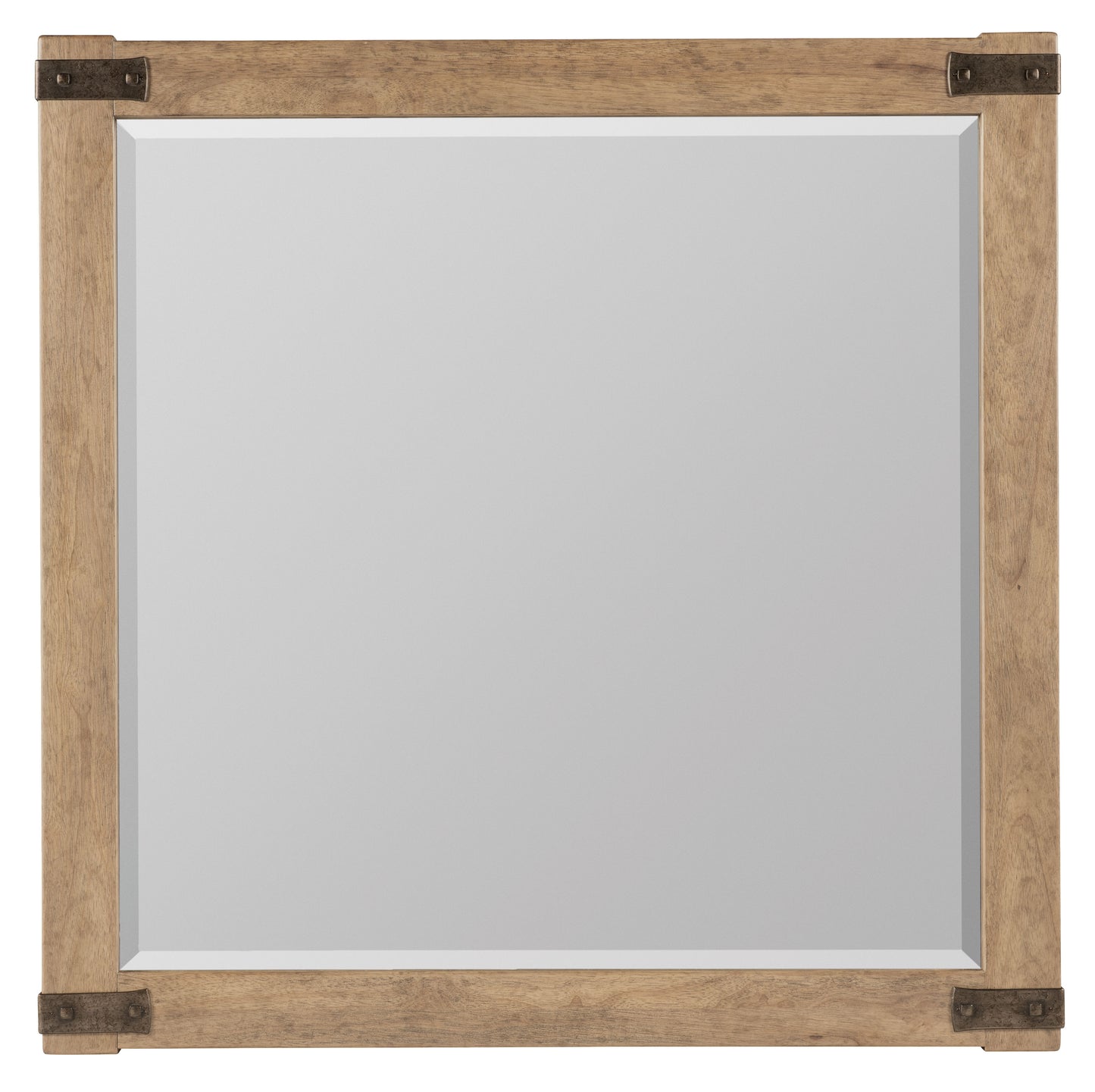 Vineyard Row - Square Mirror - Light Brown