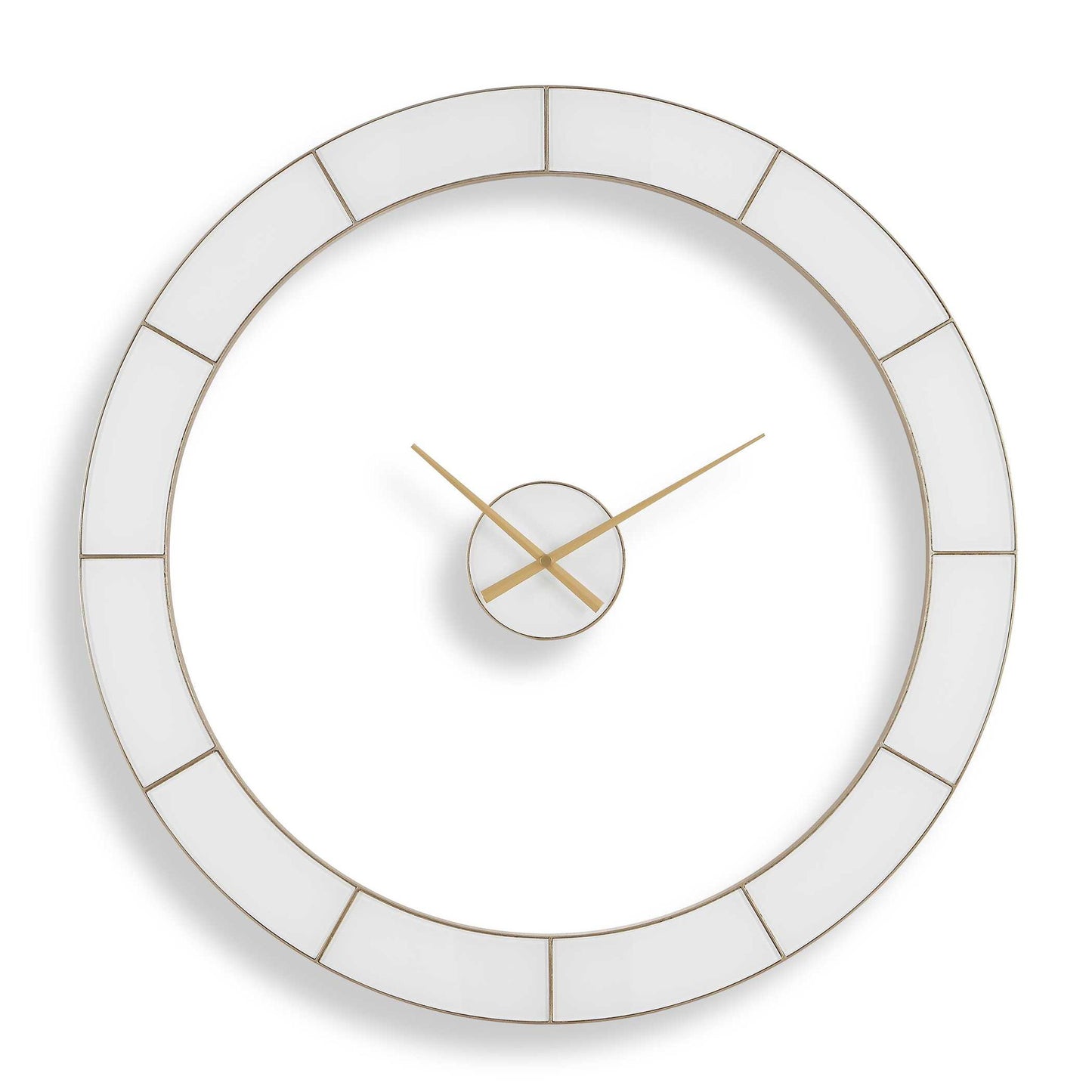Ivory Halo - Minimalist Wall Clock - Gold / White