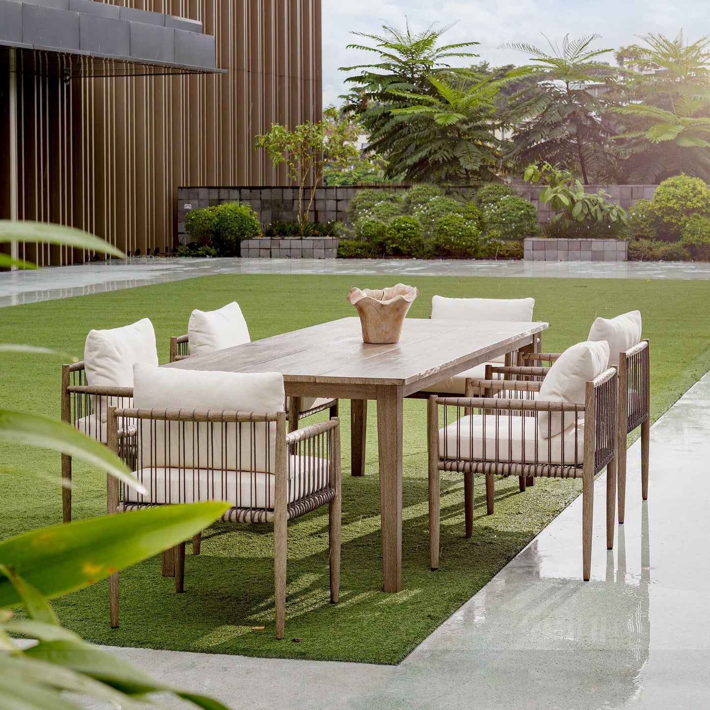 Teak Flow - Outdoor Bowl - Natural