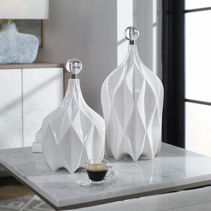 Klara - Bottles (Set of 2) - White