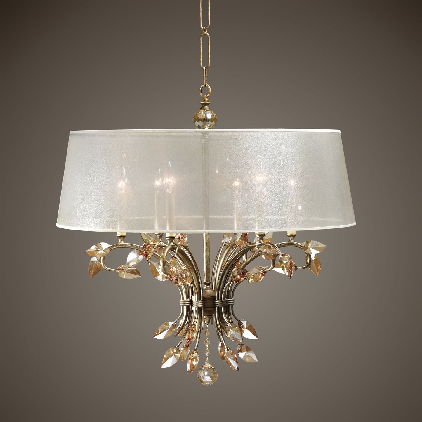 Alenya - 6 Light Shade Chandelier - Gold