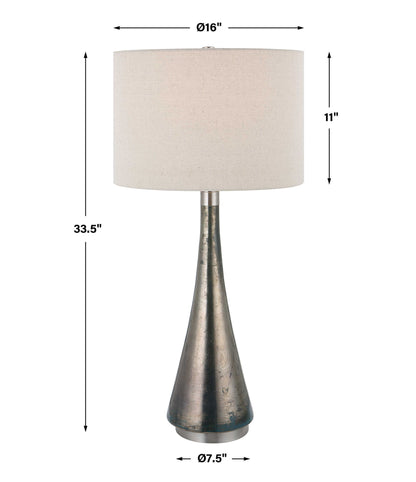 Contour - Metallic Glass Table Lamp - Dark Gray