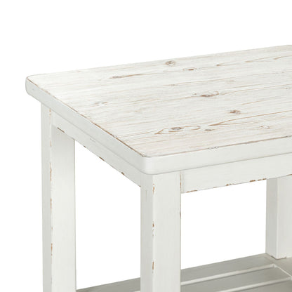 Backroads - End Table - Weathered White & Parchment Brown