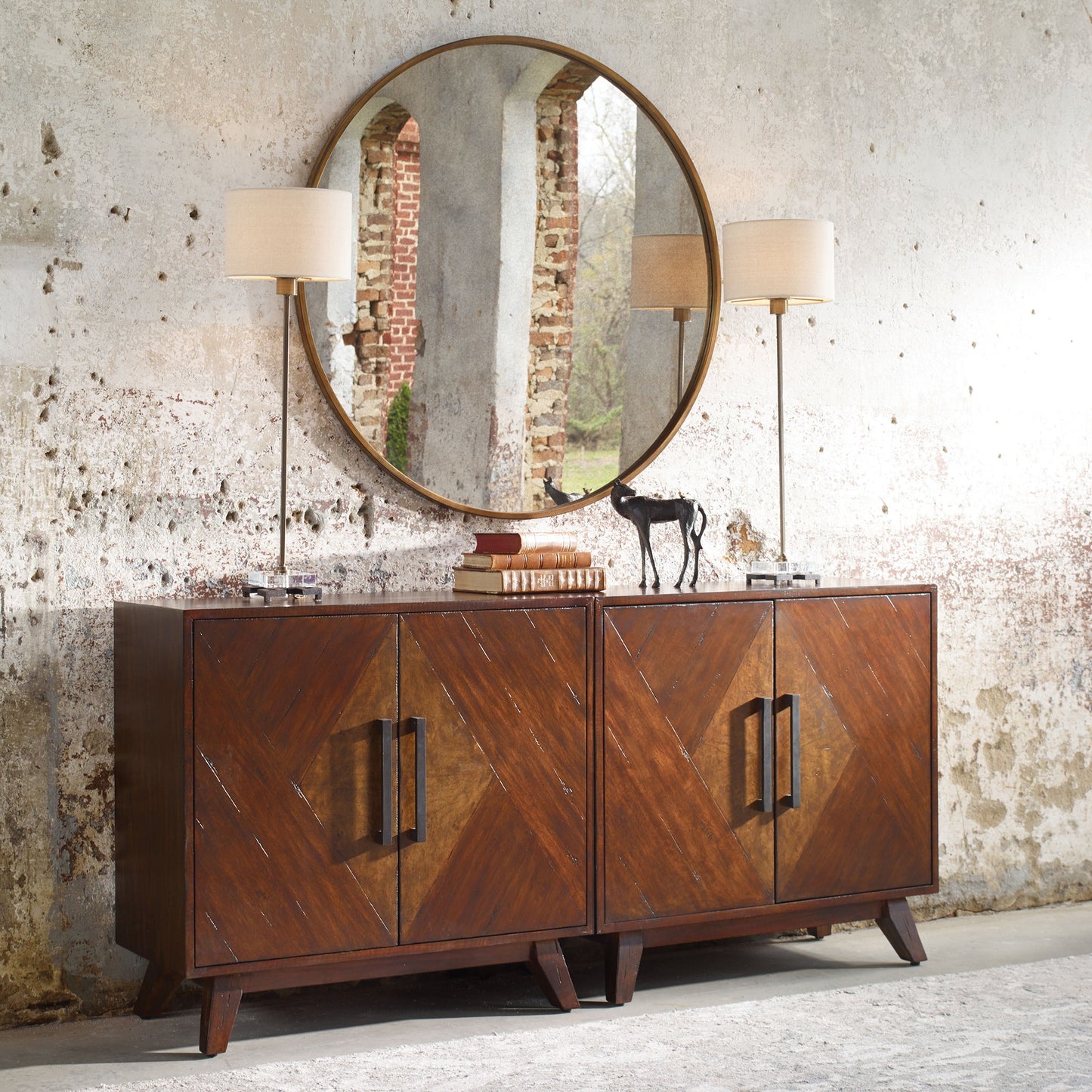 Liri - Mid-Century Accent Cabinet - Dark Brown