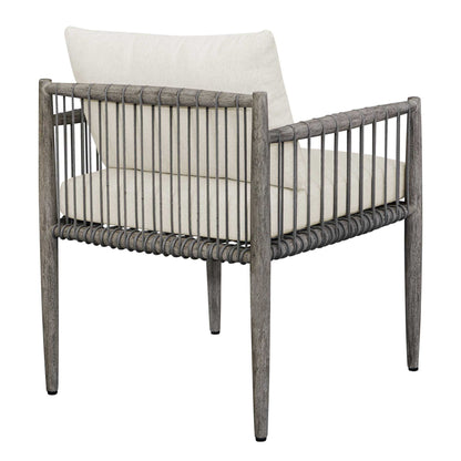 Borneo - Outdoor Dining Chair - White / Dark Gray