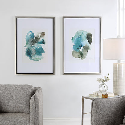 Blueprints - Watercolor Prints (Set of 2) - Light Blue