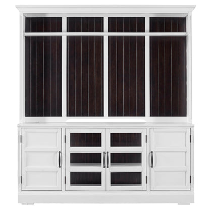 Shoreham - 76" TV Console With Hutch - Effortless White