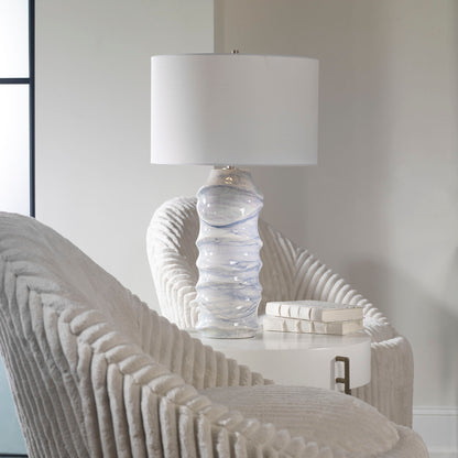 Waves - Table Lamp - Blue & White