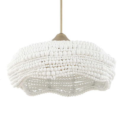 Biddeford - 5 Light Beaded Pendant - White